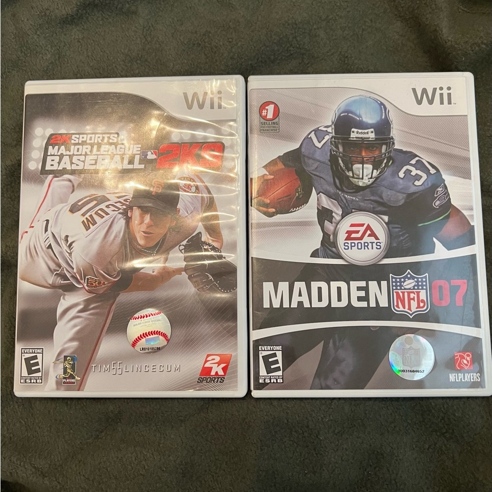 Wii 2K Sports MLB 2K9 & Madden NFL 07 Video Games